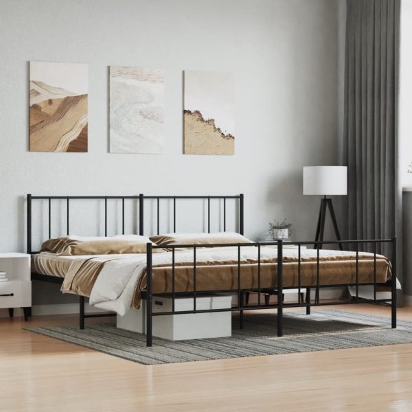 Metal Bed Frame with Headboard