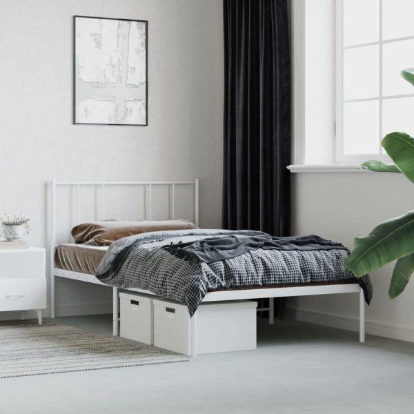 Metal Bed Frame with Headboard