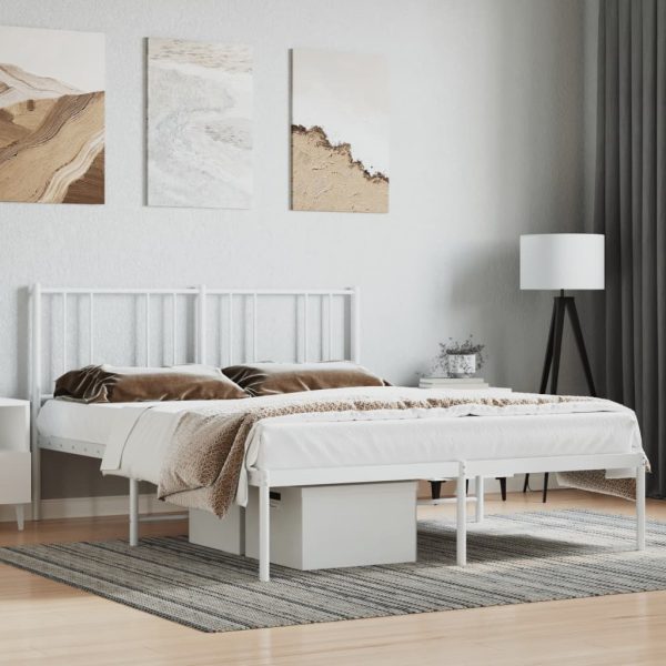 Metal Bed Frame with Headboard