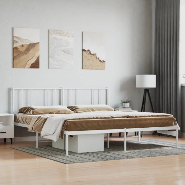 Metal Bed Frame with Headboard