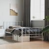 Metal Bed Frame with Headboard
