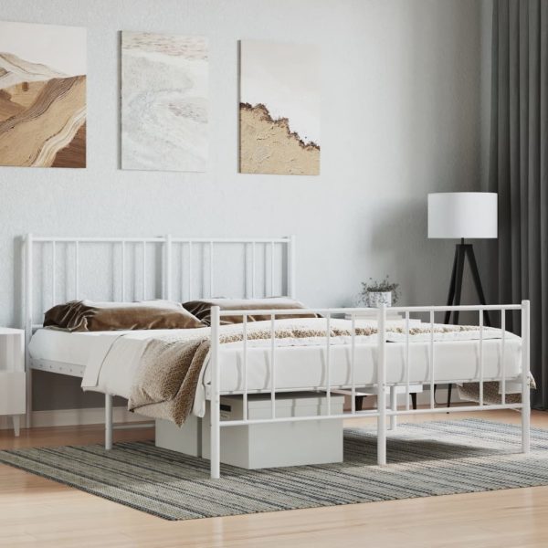 Metal Bed Frame with Headboard