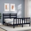Bed Frame with Headboard Solid Wood