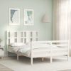 Bed Frame with Headboard Solid Wood