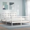 Bed Frame with Headboard Solid Wood