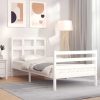 Bed Frame with Headboard Solid Wood