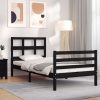 Bed Frame with Headboard Solid Wood