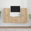 3 Piece TV Cabinet Set Engineered Wood