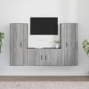 3 Piece TV Cabinet Set Engineered Wood