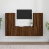 3 Piece TV Cabinet Set Engineered Wood