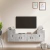 4 Piece TV Cabinet Set Engineered Wood