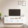 4 Piece TV Cabinet Set Engineered Wood