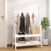 Clothes Rack 100×45.5×150 cm Solid Pine Wood