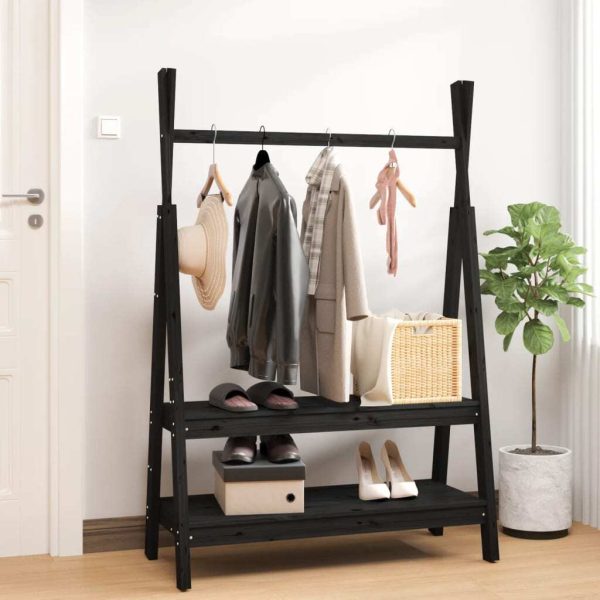 Clothes Rack 100×45.5×150 cm Solid Pine Wood