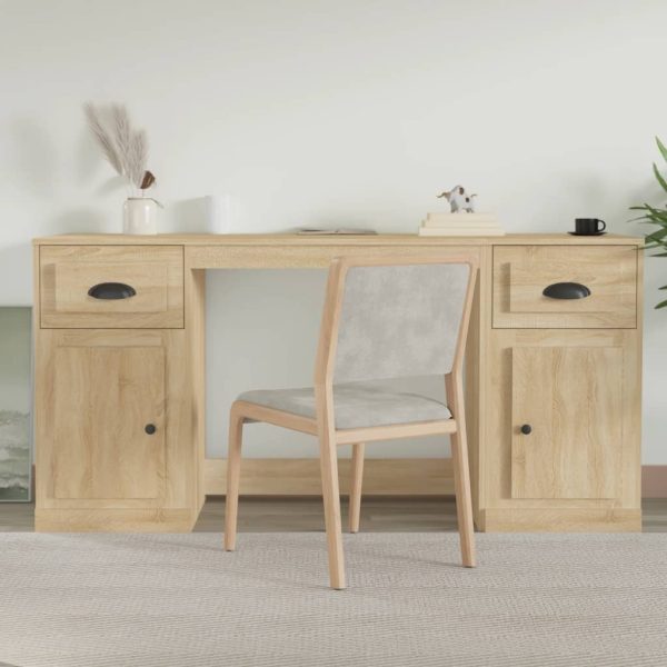 Desk with Cabinet Engineered Wood