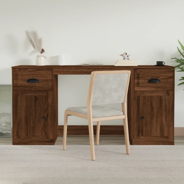 Desk with Cabinet Engineered Wood