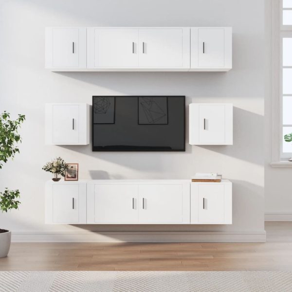 8 Piece TV Cabinet Set Engineered Wood