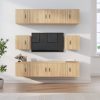 8 Piece TV Cabinet Set Engineered Wood