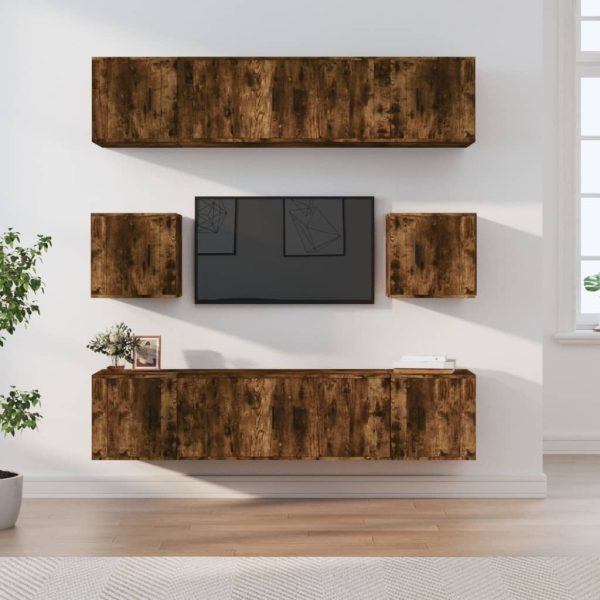 8 Piece TV Cabinet Set Engineered Wood