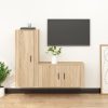 2 Piece TV Cabinet Set Engineered Wood