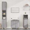 3 Piece Bathroom Furniture Set Engineered Wood