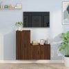 2 Piece TV Cabinet Set Engineered Wood