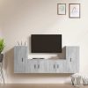 4 Piece TV Cabinet Set Engineered Wood