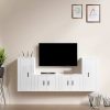 4 Piece TV Cabinet Set Engineered Wood