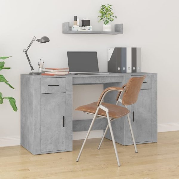 Desk with Cabinet Engineered Wood