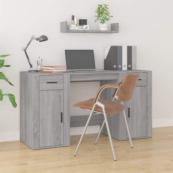 Desk with Cabinet Engineered Wood