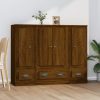 Highboards 3 pcs Engineered Wood