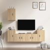 5 Piece TV Cabinet Set Engineered Wood