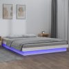 LED Bed Frame Solid Wood