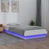 LED Bed Frame Solid Wood