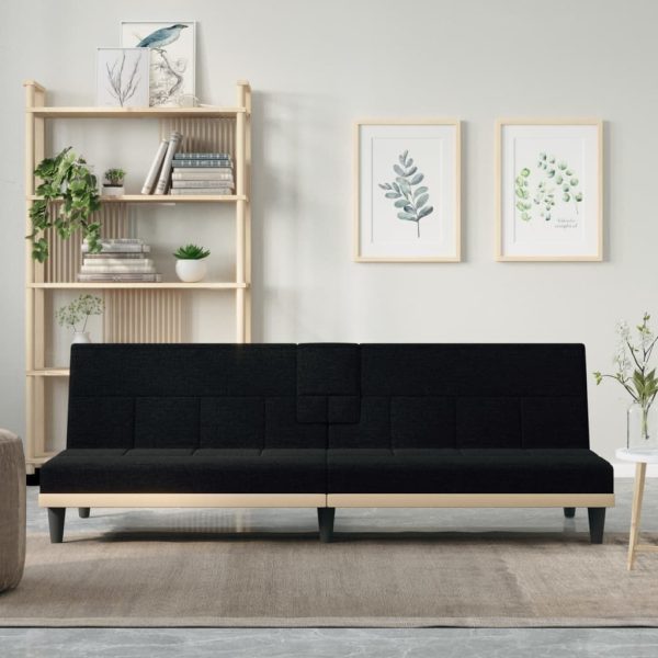 Sofa Bed with Cup Holders Fabric