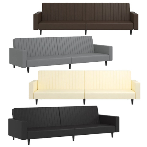 2-Seater Sofa Bed Faux Leather