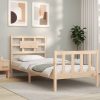 Bed Frame with Headboard Solid Wood
