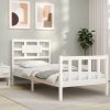 Bed Frame with Headboard Solid Wood
