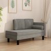 Chaise Lounge with Cushions and Bolster Velvet