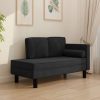 Chaise Lounge with Cushions and Bolster Velvet