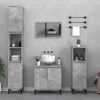 3 Piece Bathroom Furniture Set Engineered Wood