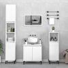 3 Piece Bathroom Furniture Set Engineered Wood