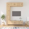 7 Piece TV Cabinet Set Engineered Wood