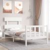 Bed Frame with Headboard Solid Wood