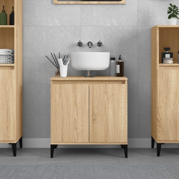 Sink Cabinet 58x33x60 cm Engineered Wood