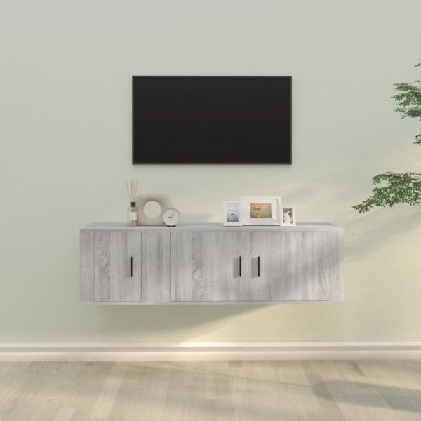 2 Piece TV Cabinet Set Engineered Wood