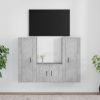 3 Piece TV Cabinet Set Engineered Wood