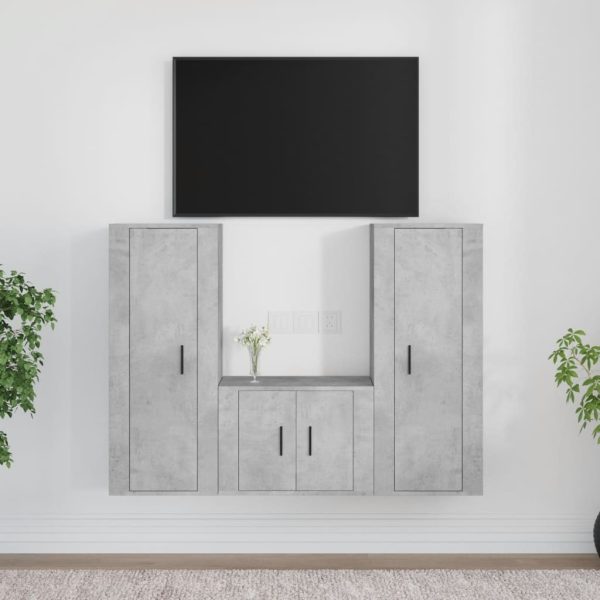 3 Piece TV Cabinet Set Engineered Wood