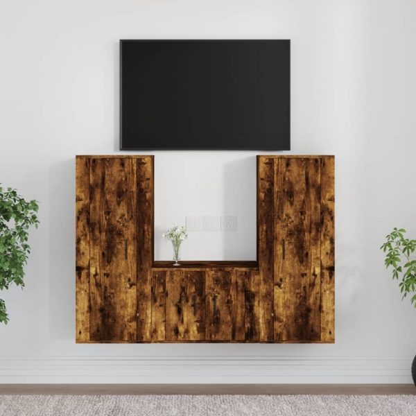 3 Piece TV Cabinet Set Engineered Wood