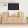 3 Piece TV Cabinet Set Engineered Wood